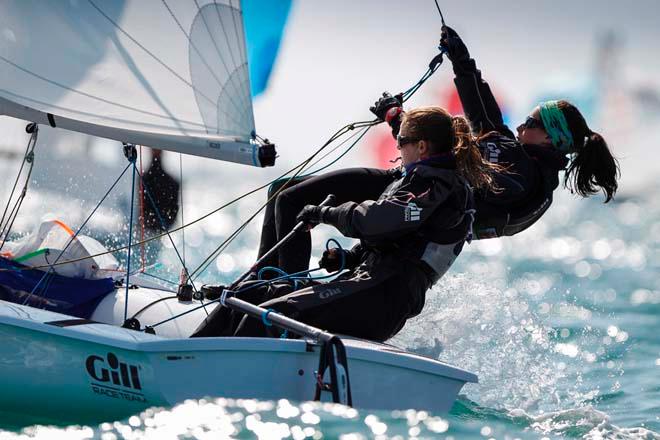 Sarah Norbury and Mari Davies,420,GBR 54849 - 2014 RYA Youth National Championships ©  Paul Wyeth / RYA http://www.rya.org.uk